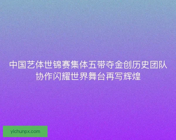 中国艺体世锦赛集体五带夺金创历史团队协作闪耀世界舞台再写辉煌